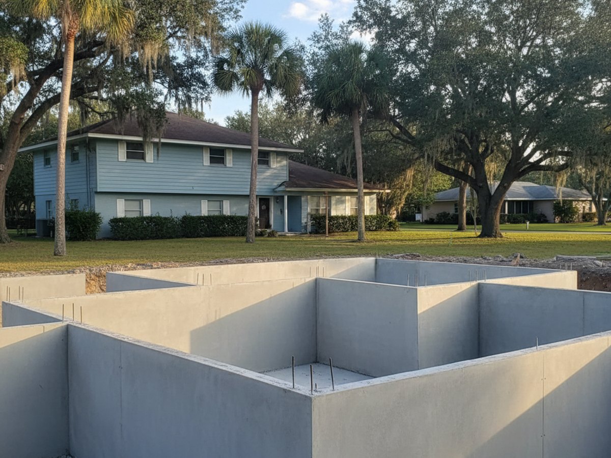 Concrete Pool Decks completed by PFL Concrete Co. in DeLand, FL
