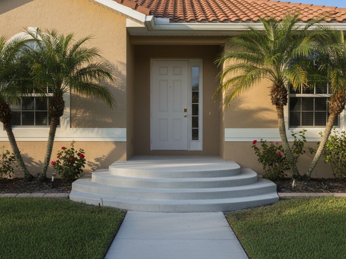 Concrete Patios completed by PFL Concrete Co. in Port Orange, FL