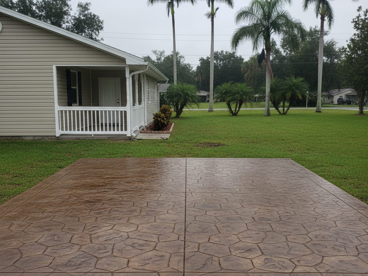 Stamped Concrete completed by PFL Concrete Co. in Deltona, FL